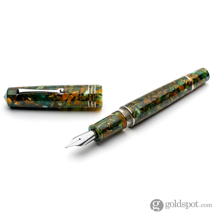 Leonardo Momento Zero Grande 2.0 Fountain Pen in Girasole Stainless Steel / Elastic Extra Fine Fountain Pen