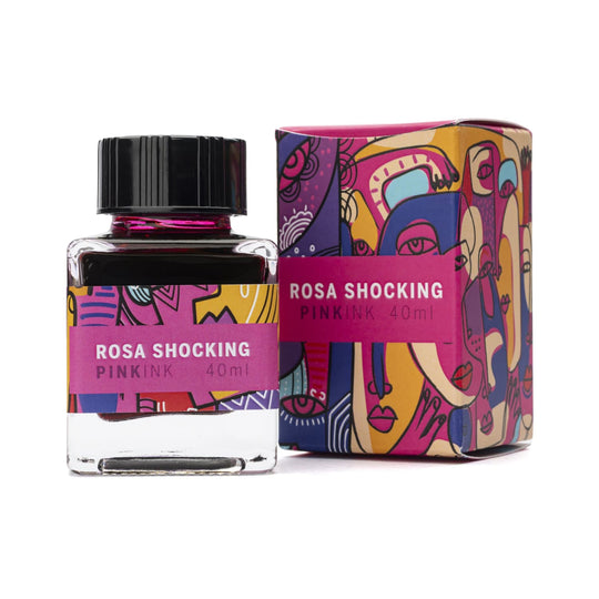 Leonardo Officina Bottled Ink in Rosa Shocking Pink - 40 mL