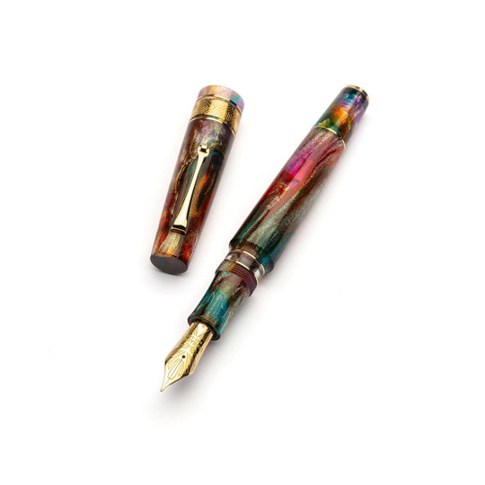 Leonardo Supernova Fountain Pen in Brooks PM5 No. 8 Size 14kt Gold