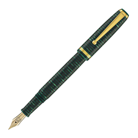 Magna Carta MAG 650 Fountain Pen in Malachite - 14kt Gold Flex Nib