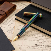 Magna Carta MAG 650 Fountain Pen in OPAREX Lava Black - 14kt Gold Flex Nib