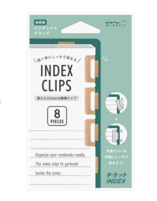 Midori Index Clip in Chiratto Orange