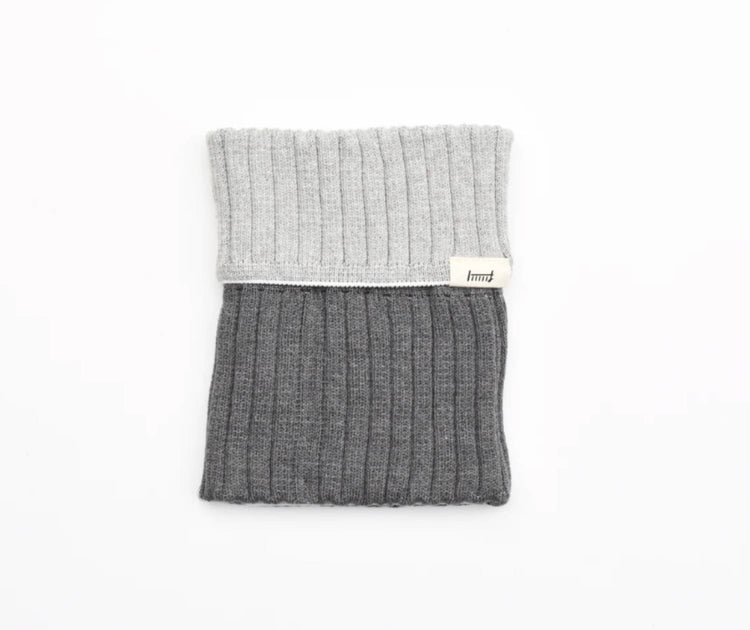 Midori Knitted Book Band with Pockets A6 to B6 in Two-tone Gray Accessories