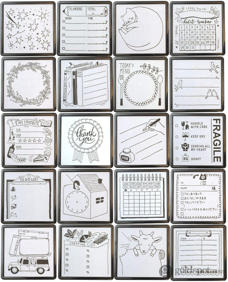 Midori Paintable Stamp Pre-Inked in Calendar Accessories