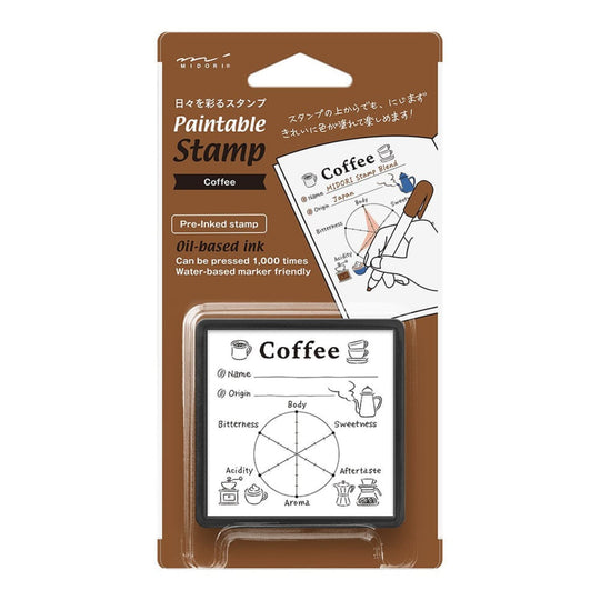 Midori Paintable Stamp Pre-Inked in Coffee
