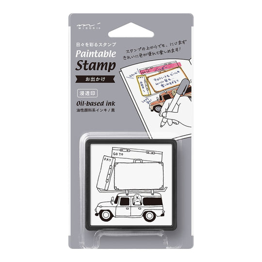 Midori Paintable Stamp Pre-Inked in Going Out
