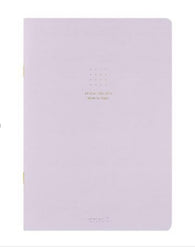 Midori Soft Color A5 Notebook in Purple - Dot Grid