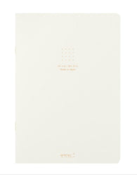Midori Soft Color A5 Notebook in White - Dot Grid