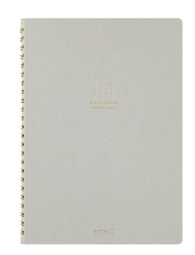 Midori Soft Color Ring A5 Notebook in Gray - Dot Grid
