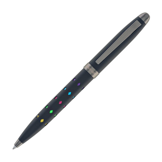 Monteverde Illusia Gel Pen in Diamond Shapes Black Matte with Gunmetal Trim