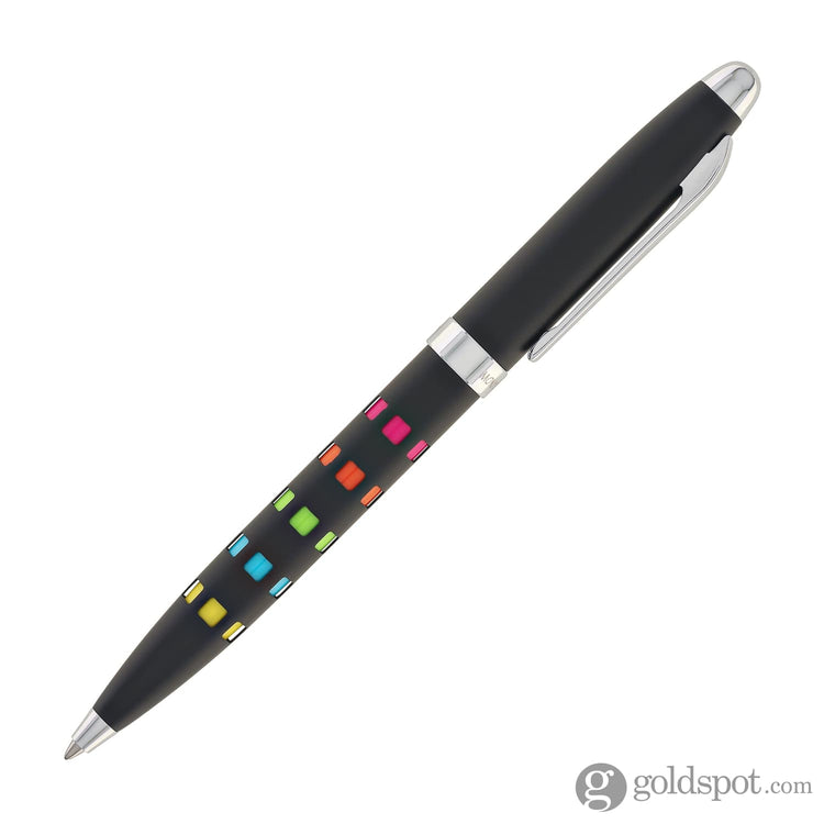 Monteverde Illusia Gel Pen in Square Shapes Black Matte with Chrome Trim Gel Pen