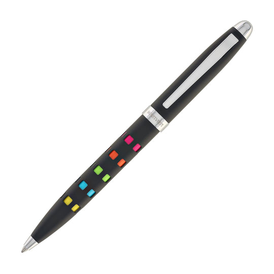 Monteverde Illusia Gel Pen in Square Shapes Black Matte with Chrome Trim