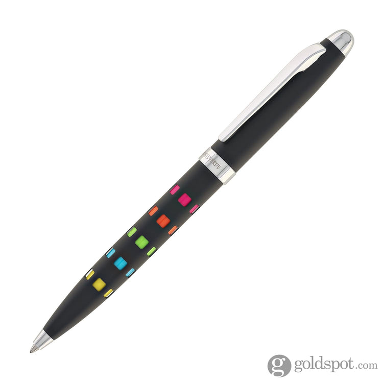 Monteverde Illusia Gel Pen in Square Shapes Black Matte with Chrome Trim Gel Pen