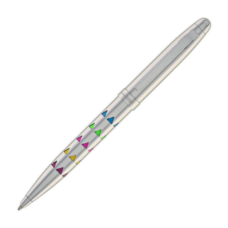 Monteverde Illusia Gel Pen in Triangle Shapes Chrome with Chrome Trim Gel Pen