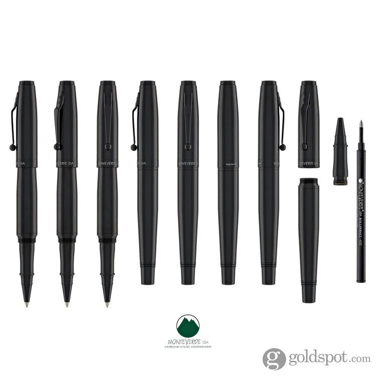 Monteverde Invincia Rollerball Pen in Stealth Black Rollerball Pen