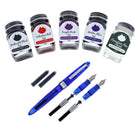 Monteverde Monza 3 Fountain Pen Set in Blue - M F Omniflex Nibs