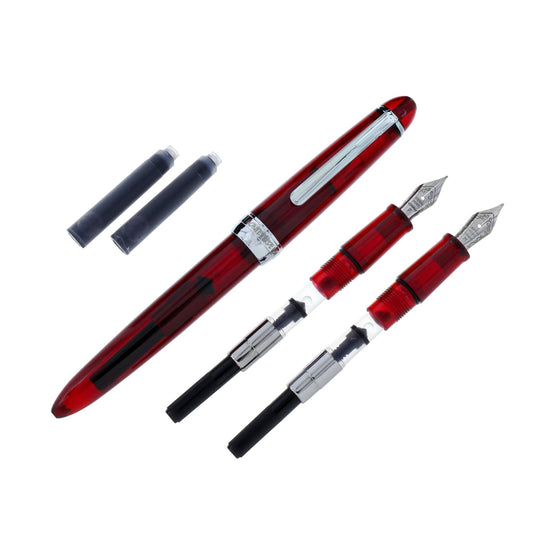 Monteverde Monza Fountain Pen in Red - Fine, Medium and Omniflex Nibs - Pack of 3