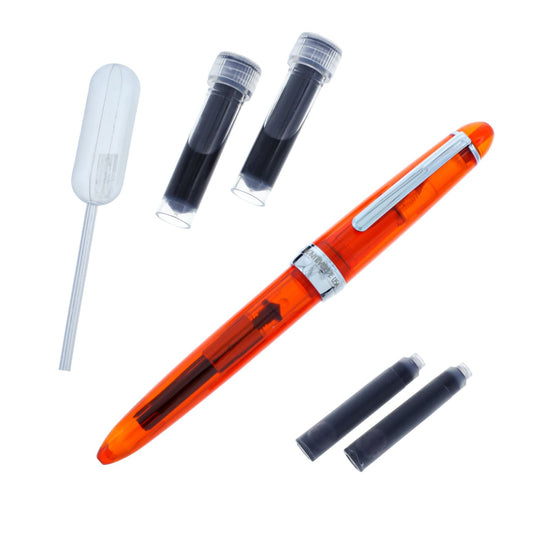 Monteverde Monza ID Fountain Pen in Orange - Flex Nib