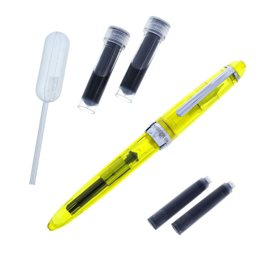 Monteverde Monza ID Fountain Pen in Yellow - Flex Nib