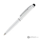 Monteverde Poquito Stylus Ballpoint Pen in Pearl White with Chrome Trim Ballpoint Pens