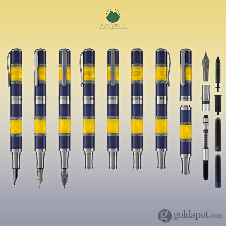 Monteverde Regatta Sport Fountain Pen in Blue/Yellow Fountain Pen