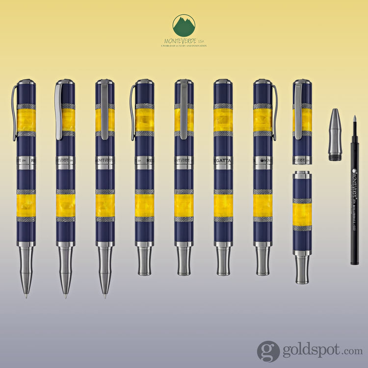 Monteverde Regatta Sport Rollerball Pen in Blue/Yellow Rollerball Pen