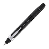 Nahvalur Eclipse Retractable Fountain Pen in Black with Silver Trim