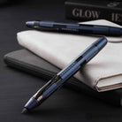 Nahvalur Eclipse Retractable Fountain Pen in Cobalt with Black Trim Fountain Pen