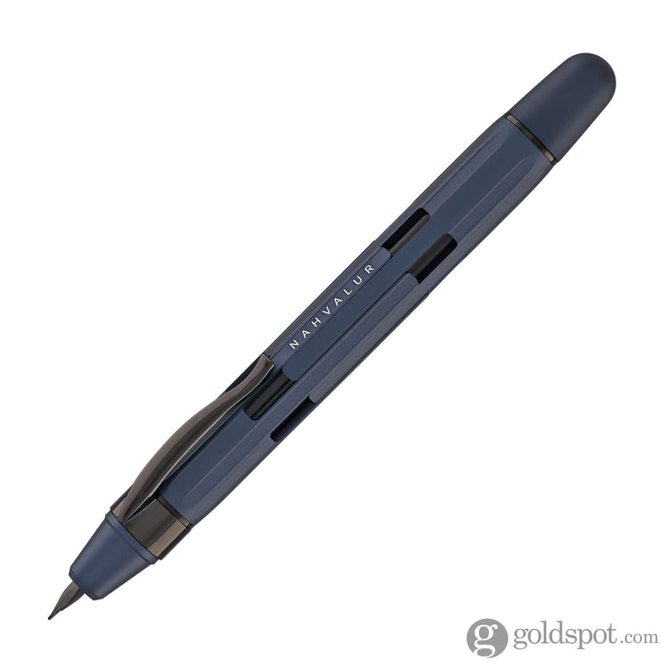 Nahvalur Eclipse Retractable Fountain Pen in Cobalt with Black Trim Fountain Pen