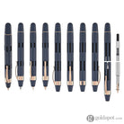 Nahvalur Eclipse Retractable Fountain Pen in Cobalt with Rose Gold Trim Fountain Pen