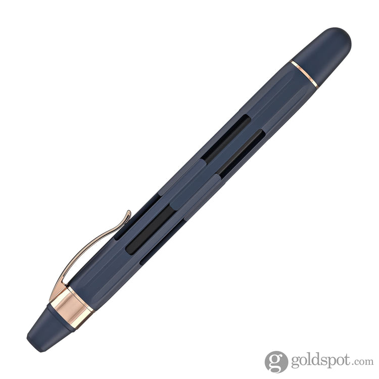 Nahvalur Eclipse Retractable Fountain Pen in Cobalt with Rose Gold Trim Fountain Pen
