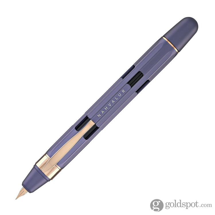 Nahvalur Eclipse Retractable Fountain Pen in Hepatizon with Rose Gold Trim Fountain Pen
