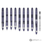 Nahvalur Eclipse Retractable Fountain Pen in Hepatizon with Silver Trim Fountain Pen