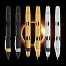 Nahvalur Eclipse Retractable Fountain Pen in Pure Silver Fountain Pen
