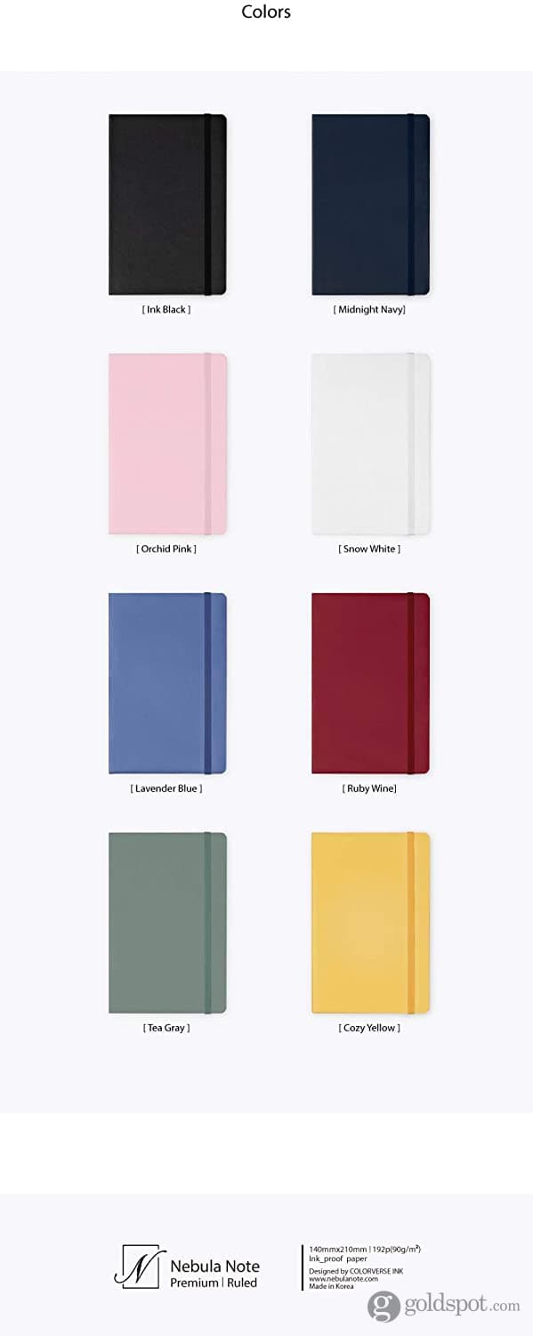 Nebula by Colorverse A5 Notebook in Ruby Wine Notebooks Journals