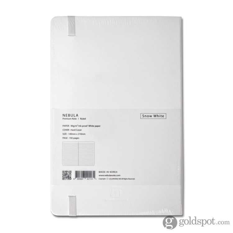 Nebula by Colorverse Notebook A5 in Snow White - Plain Notebooks Journals