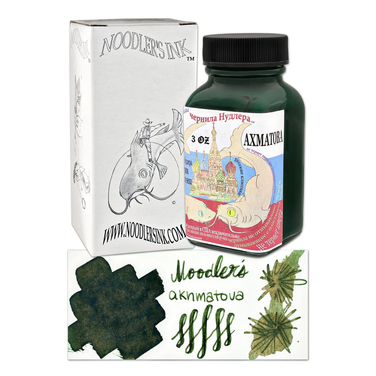 Noodler’s Bottled Ink Russian Series in Akhmatova (Dark Green) - 3oz Bottled Ink