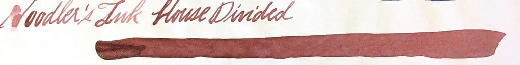 noodlers ink house divided ink swatch sample