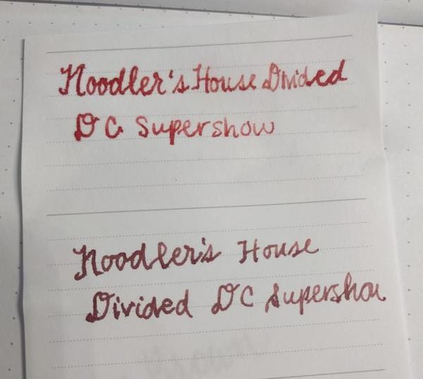 noodlers ink house divided when soaked in water