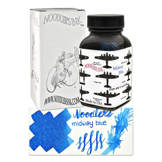 Noodler's  V-mail Midway Blue Fountain Pen Ink - 3oz Bottle