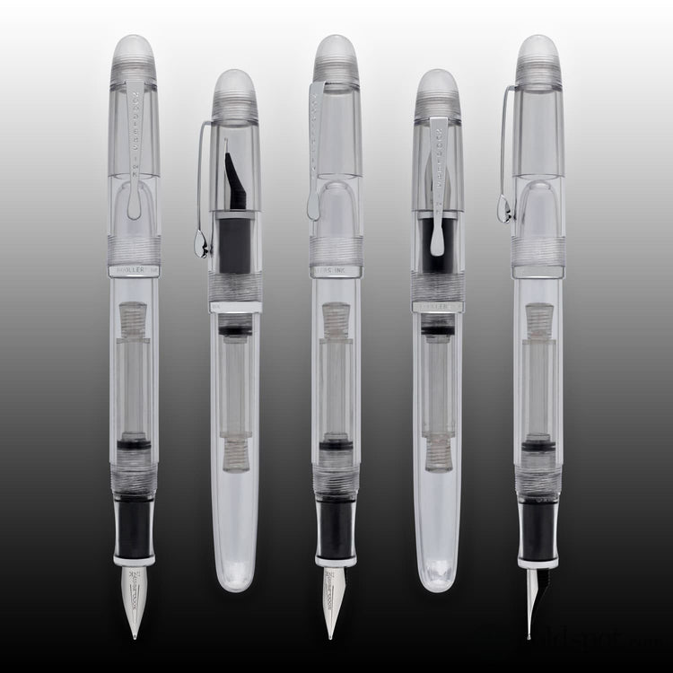 Noodlers Triple Tail Fountain Pen in Clear Demonstrator - Semi Flex Nib Fountain Pen