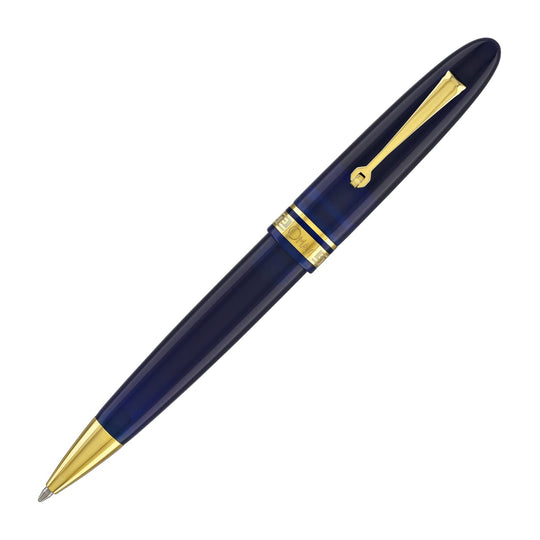 Omas Ogiva Ballpoint Pen in Blu with Gold Trim