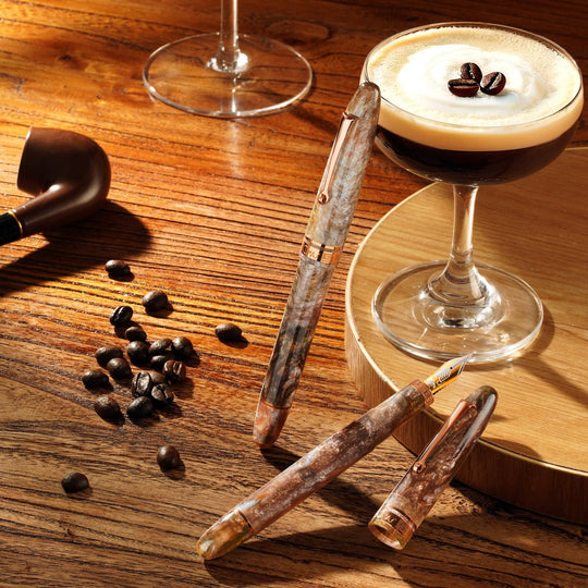 Omas Ogiva Cocktail Series Fountain Pen in Espresso Martini with Brown Trim - Limited Edition