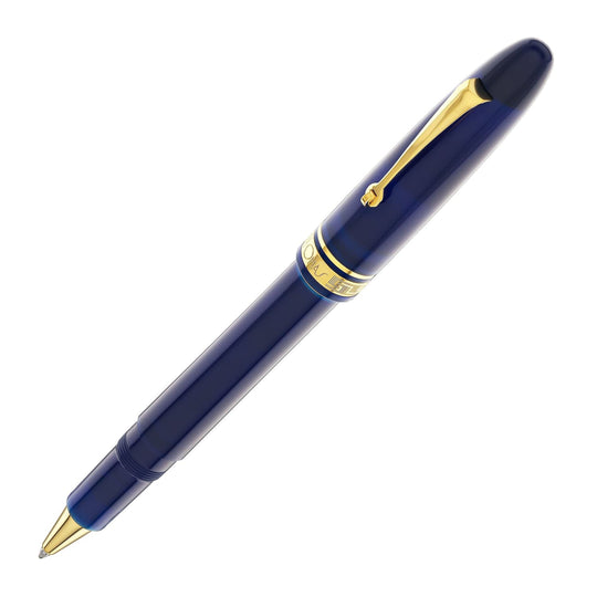 Omas Ogiva Rollerball Pen in Blu with Gold Trim