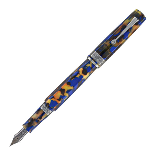 Omas Paragon Fountain Pen in Blue Lucens with Black Trim