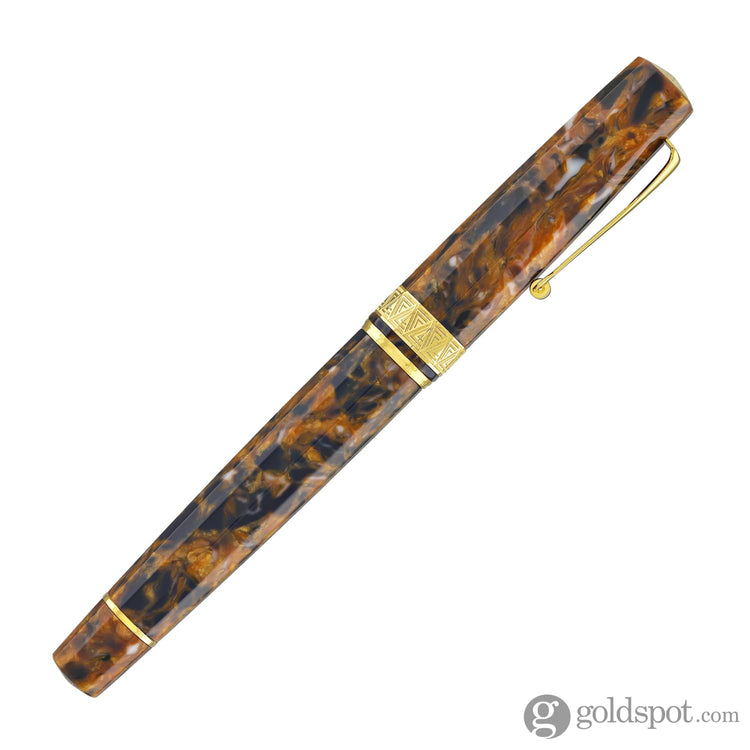 Omas Paragon Fountain Pen in Blue Saffron with Gold Trim Fountain Pen