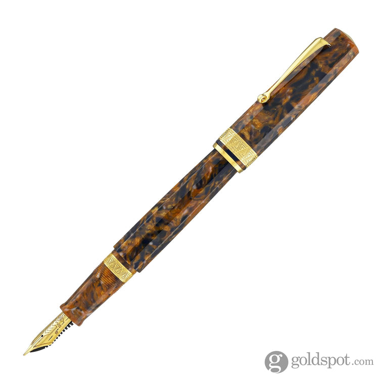 Omas Paragon Fountain Pen in Blue Saffron with Gold Trim Fountain Pen