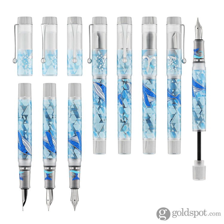Opus 88 Demonstrator Fountain Pen in Blue Whale