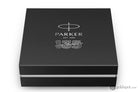 Parker Duofold 135th Anniversary Centennial Fountain Pen in Black with Chrome Trim - 18K Gold Fountain Pen