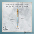Parker IM Ritual Ballpoint Pen in Turquoise Green with Gold Trim Ballpoint Pens